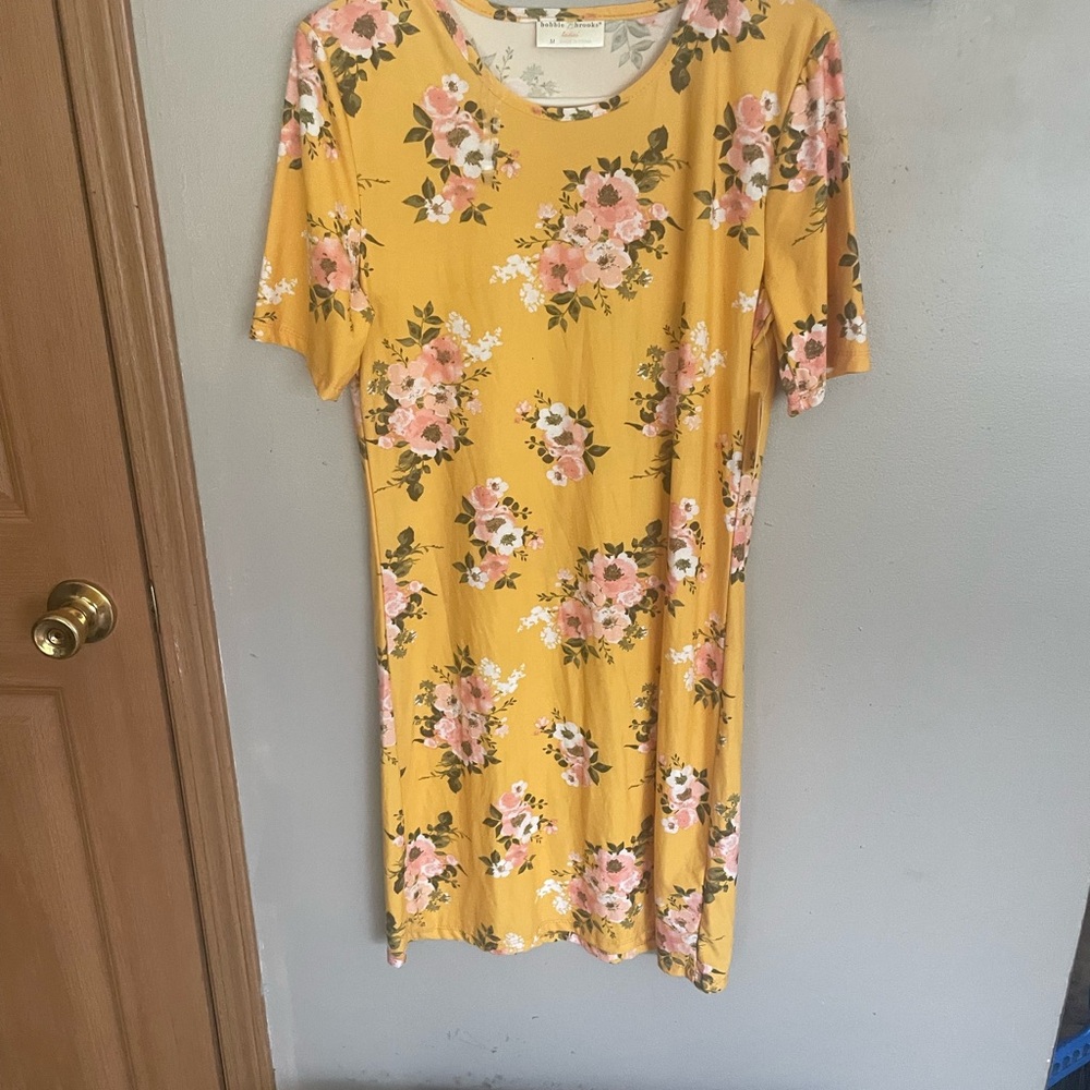 Bobbie Brooks Pink Flutter Sleeve Sundress